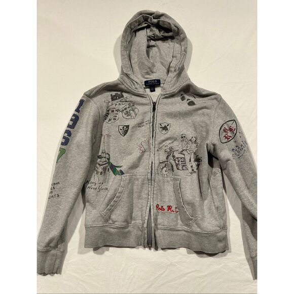 Polo Ralph Lauren Kids Cotton French Terry Full Zipper Hoodie, size M(10-12) - Picture 2 of 10